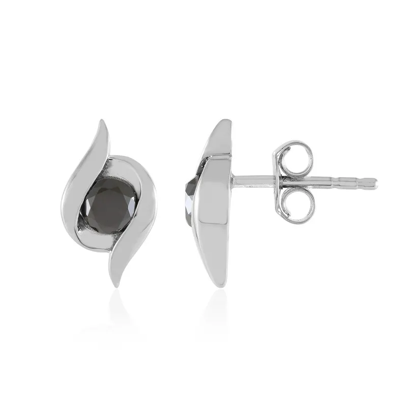 Orecchini in oro con Diamante Nero