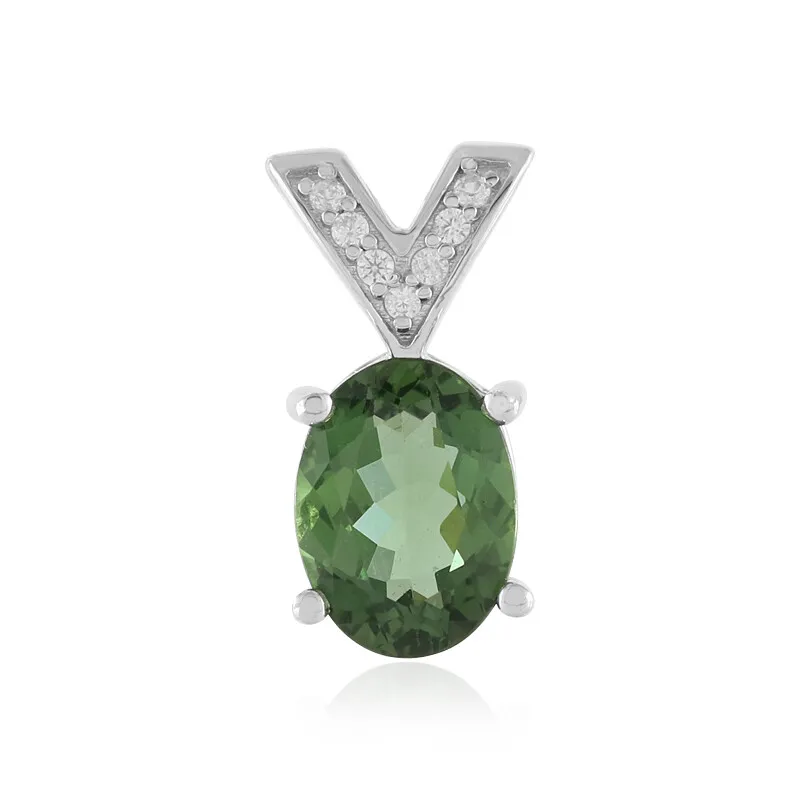 Ciondolo in argento con Apatite Cromo