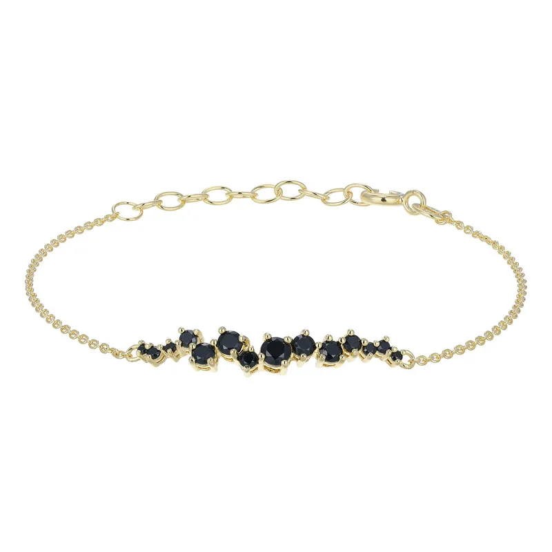 Bracciale in argento con Spinello Nero