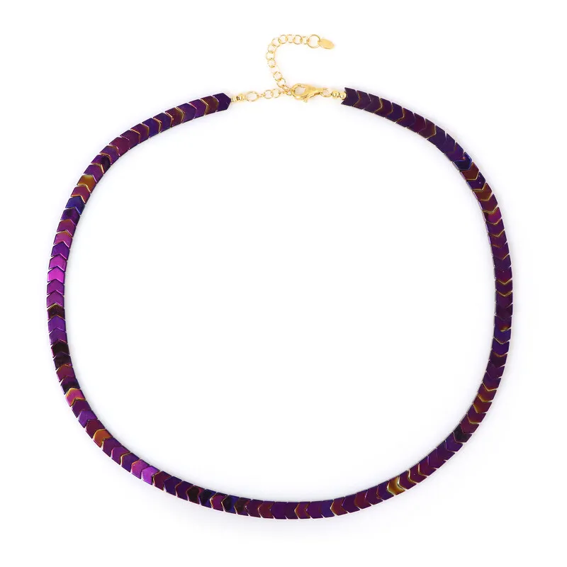 Collana in argento con Ematite Porpora