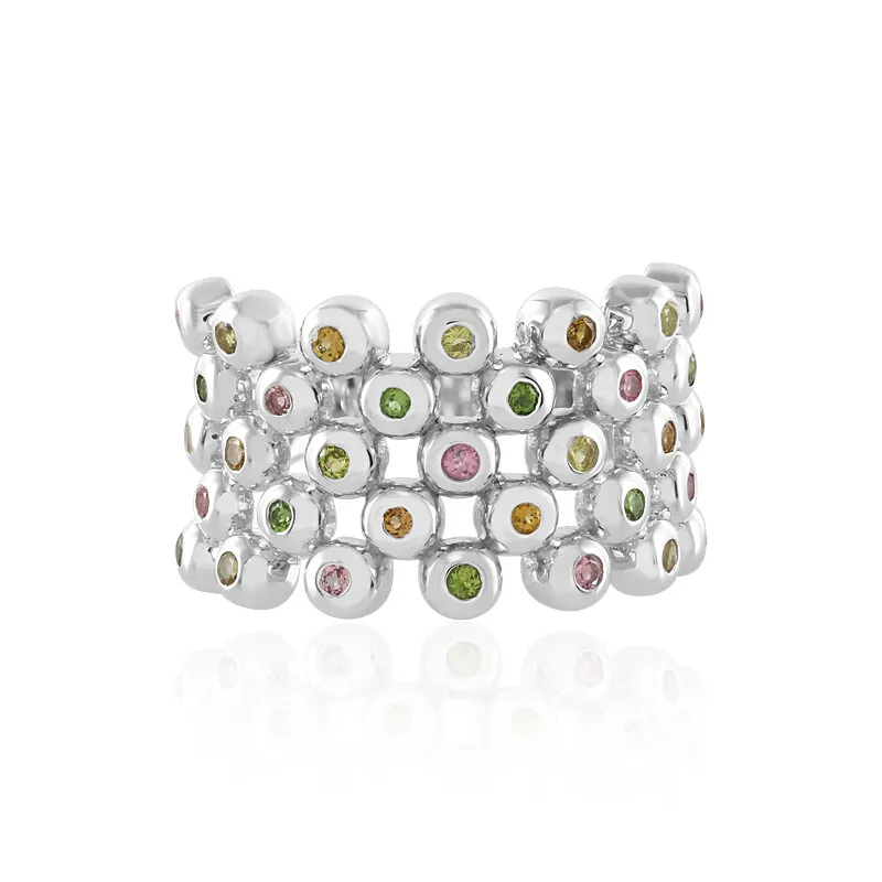 Anello in argento con Tormalina Rosa Brasiliana (de Melo)