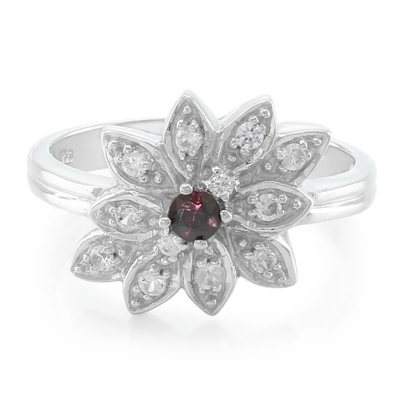 Anello in argento con Rubino Malawi