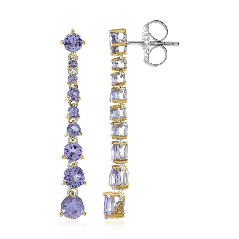 Orecchini in argento con Tanzanite (Gems en Vogue)