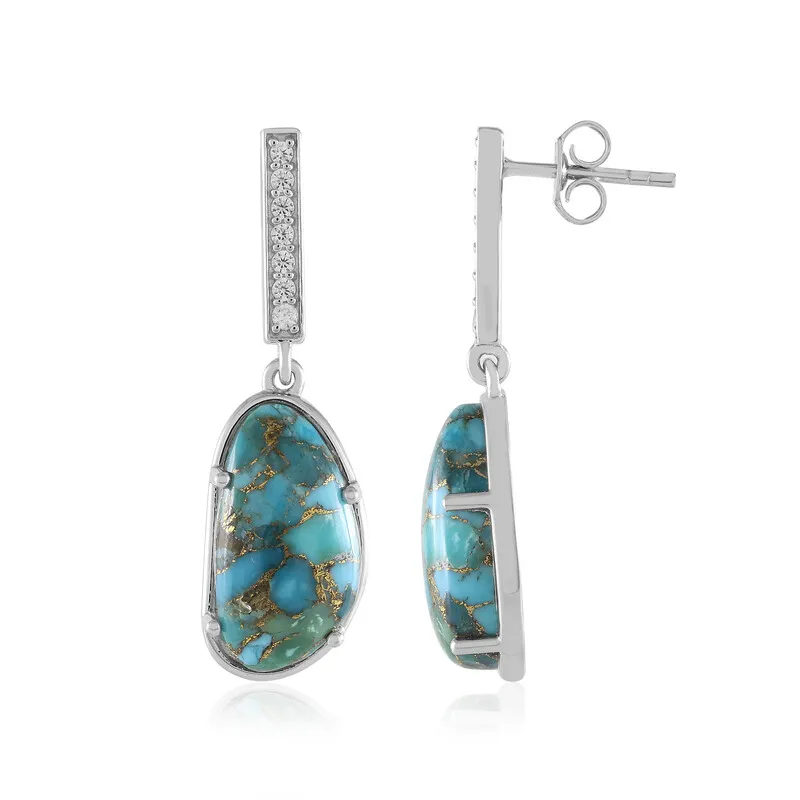 Orecchini in argento con Turchese Ramato Blu (Faszination Türkis)