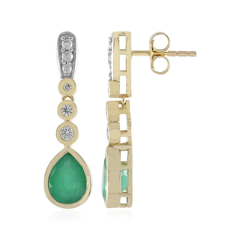 Orecchini in oro con Smeraldo Brasiliano (de Melo)