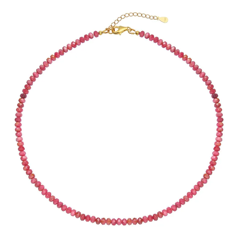 Collana in argento con Rodonite