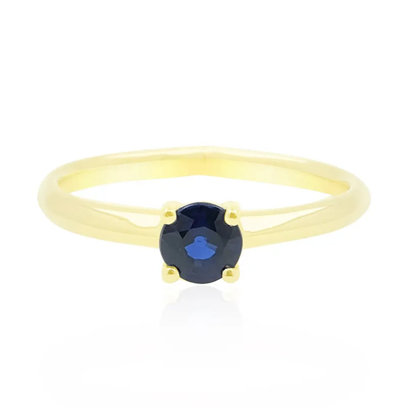 Anello in oro con Zaffiro Ceylon Blu (de Melo)