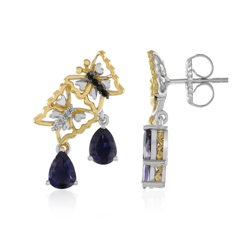 Orecchini in argento con Iolite (Gems en Vogue)