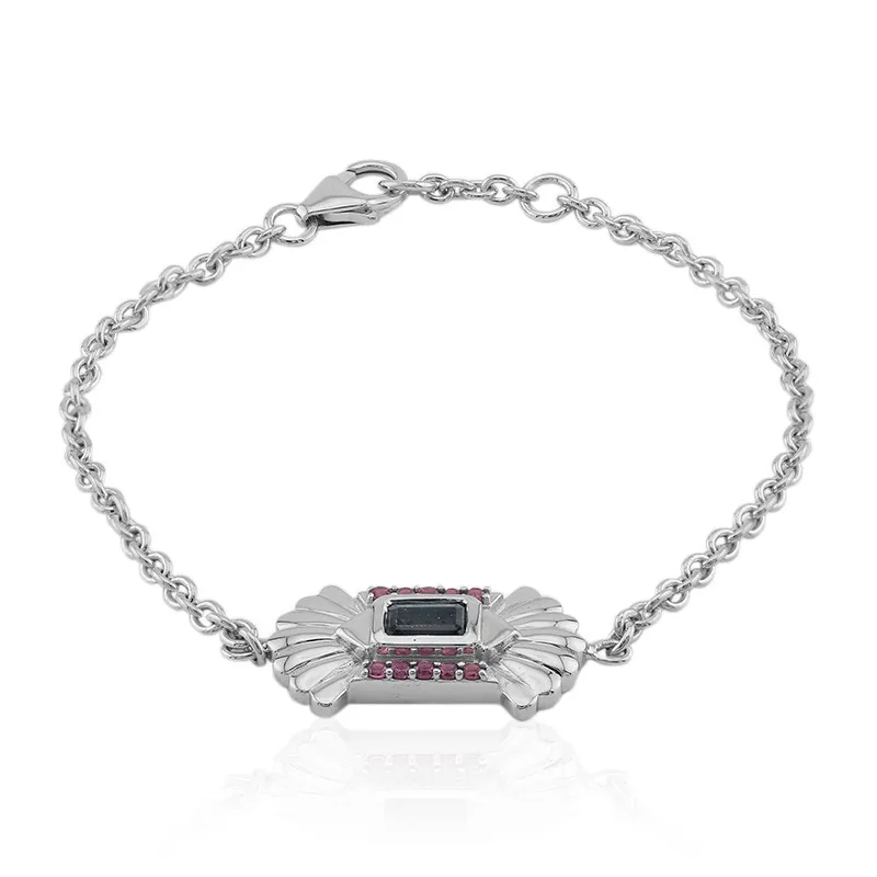 Bracciale in argento con Topazio Blu Londra (Remy Rotenier)