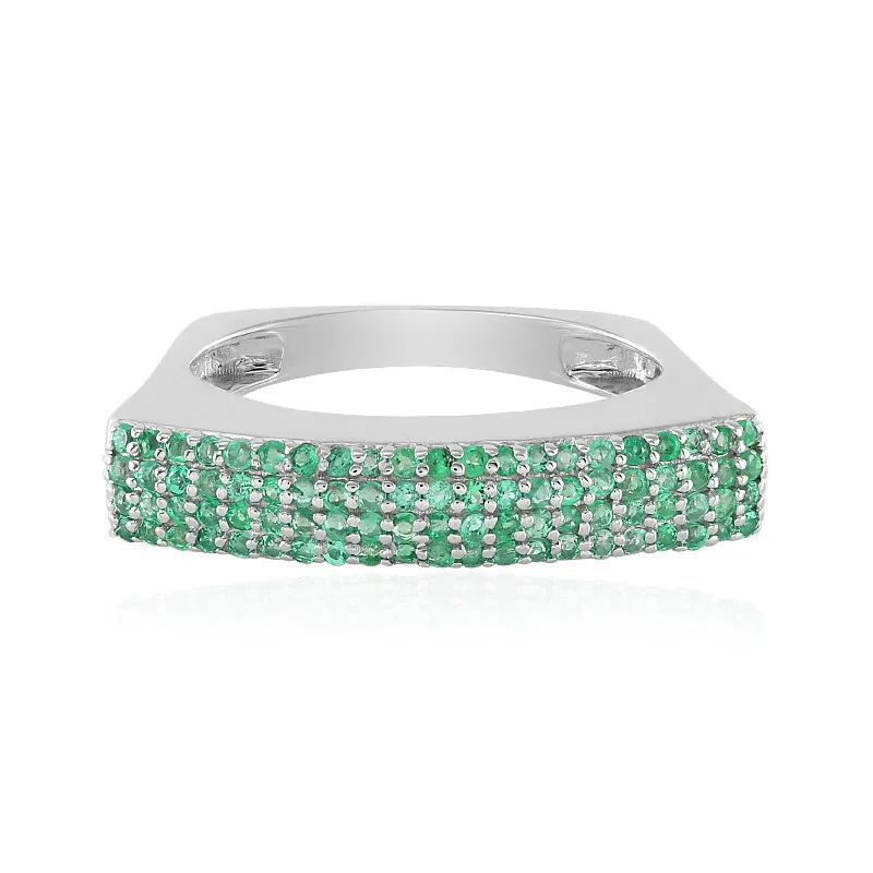 Anello in oro con Smeraldo Colombiano