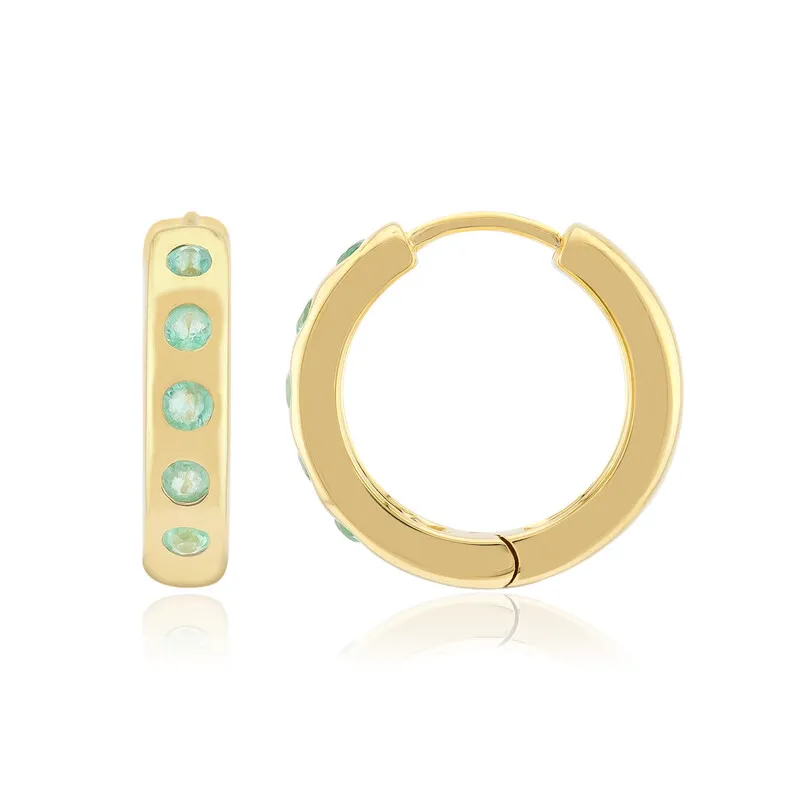 Orecchini in argento con Smeraldo Russo