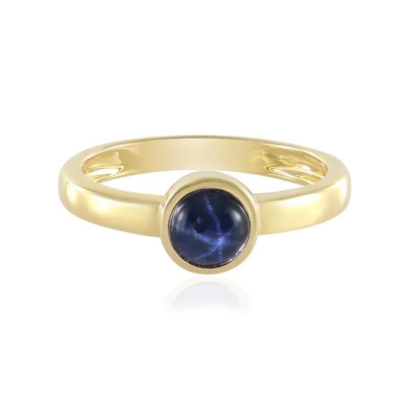 Anello in argento con Zaffiro Stellato Blu