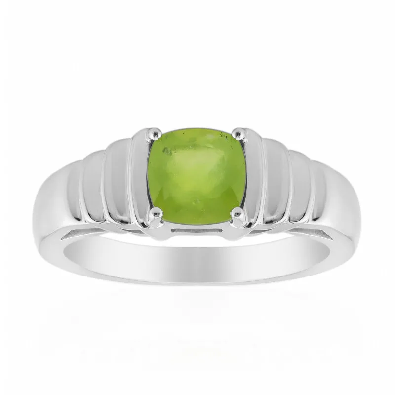 Anello in argento con Opale Verde Brasiliano (Pallanova)