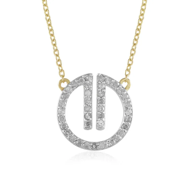 Collana in argento con Diamante I3 (J)