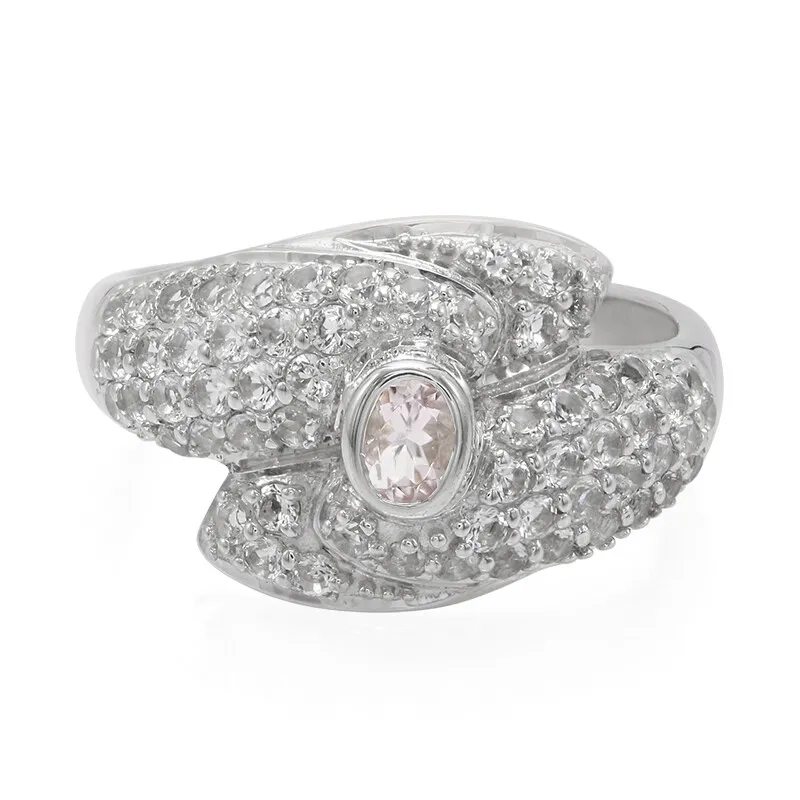 Anello in argento con Morganite Nigeriana