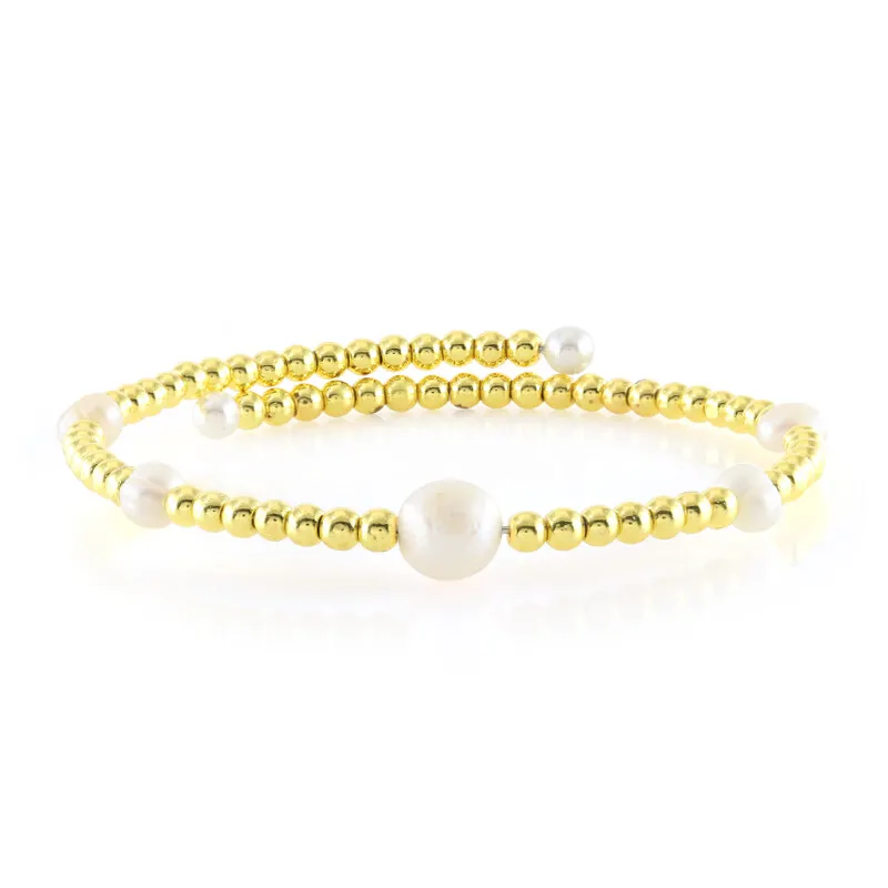 Bracciale in acciaio con Ematite Dorata (Riya)