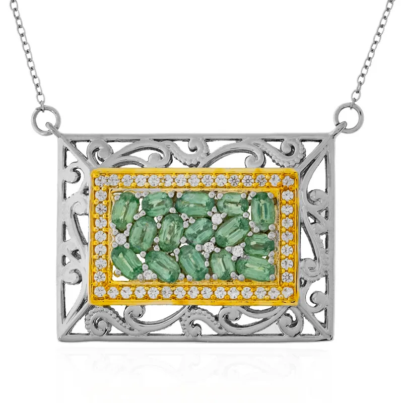 Collana in argento con Cianite Menta (Dallas Prince Designs)