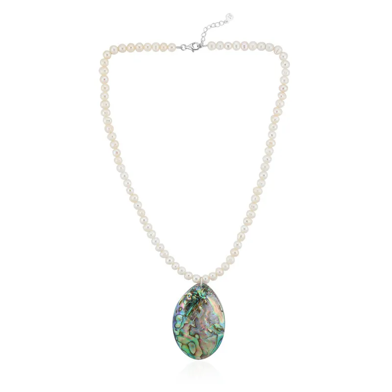 Collana in argento con Conchiglia Abalone (TPC)