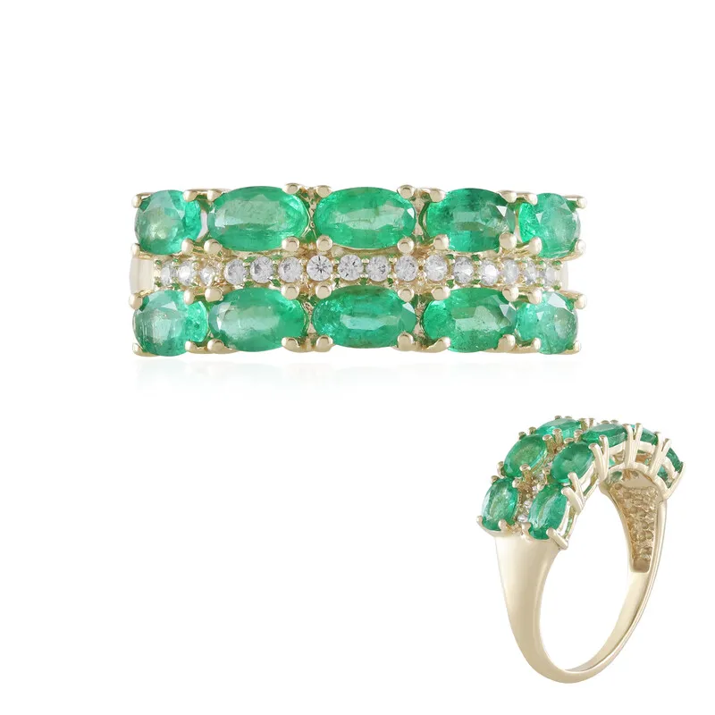 Anello in oro con Smeraldo Etiope