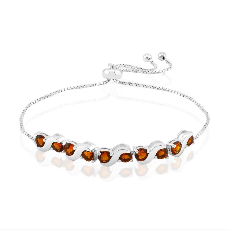 Bracciale in argento con Citrino Madeira