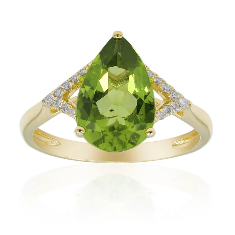Anello in oro con Peridoto Dashihe  (CIRARI)