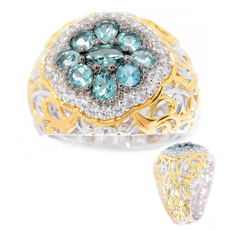 Anello in argento con Tormalina Petrolio (Gems en Vogue)