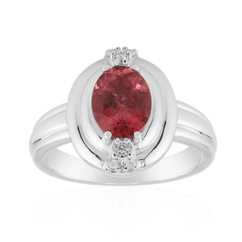 Anello in argento con Tormalina Rosa Brasiliana (Remy Rotenier)