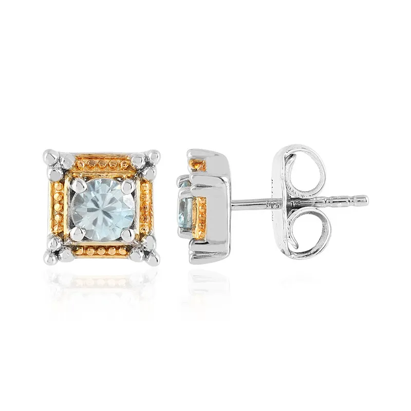 Orecchini in argento con Zircone Ratanakiri (Dallas Prince Designs)