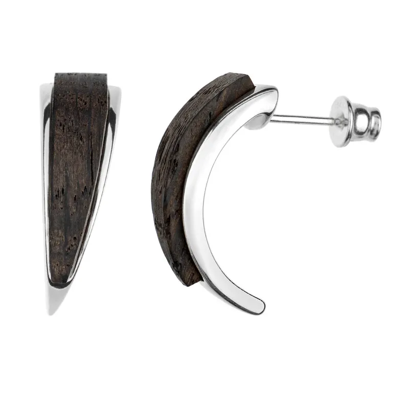 Orecchini in argento con Quercia Nera