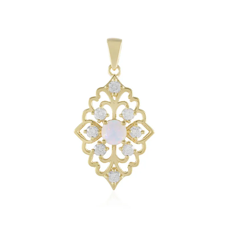 Ciondolo in argento con Opale di Welo (Adela Silber)