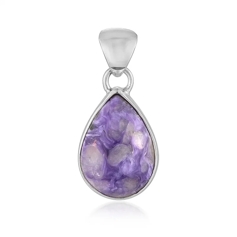 Ciondolo in argento con Charoite (Bali Barong)