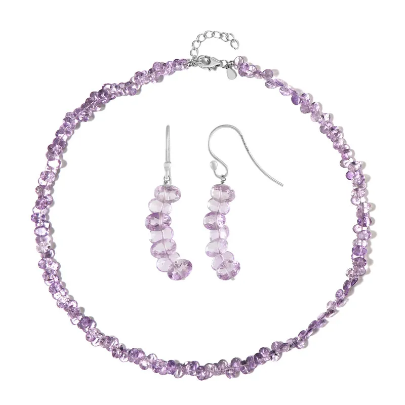 Parure in argento con Ametista Rose de France