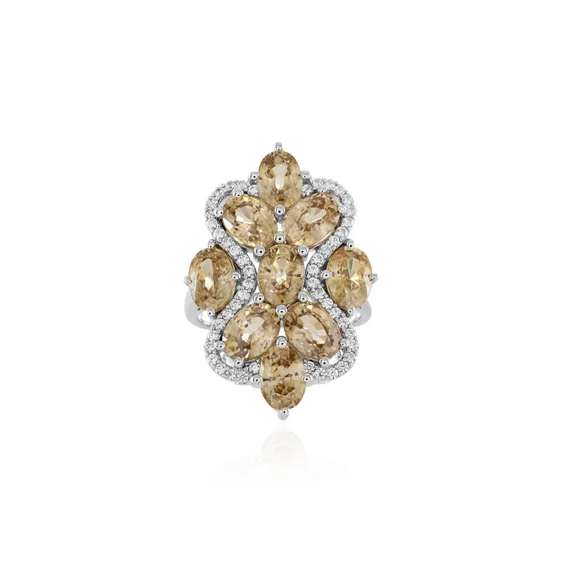 Anello in argento con Zircone Canarino