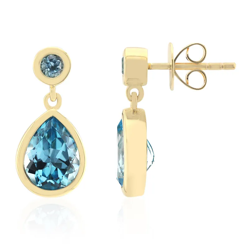 Orecchini in oro con Topazio Marambaia