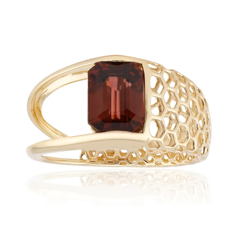 Anello in oro con Zircone Rosa (Ornaments by de Melo)