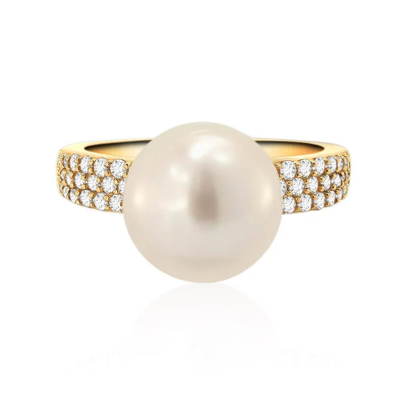 Anello in argento con Perla di Acqua Dolce