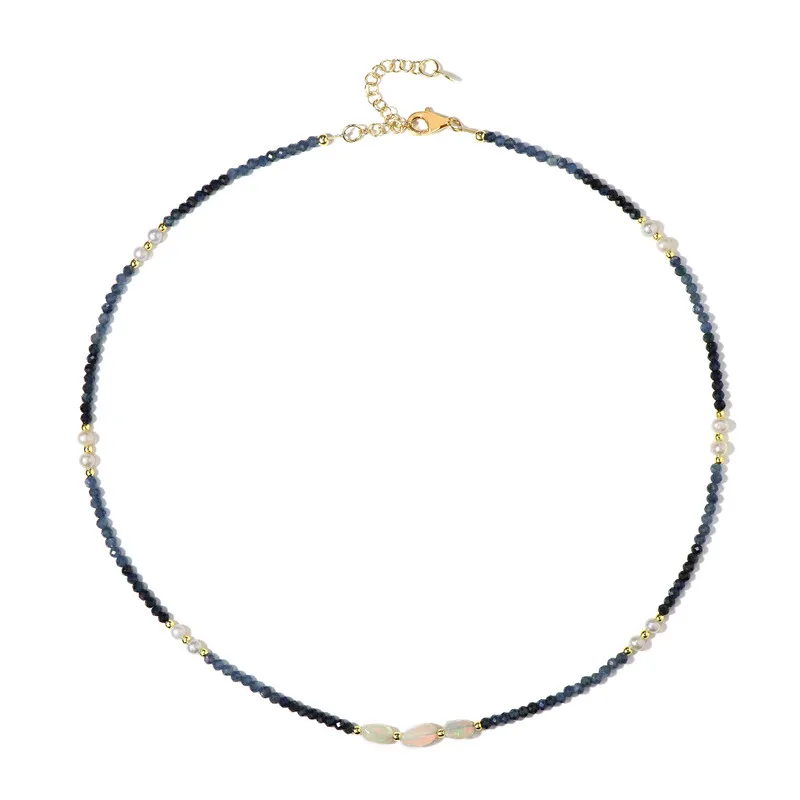 Collana in argento con Zaffiro Blu (Riya)