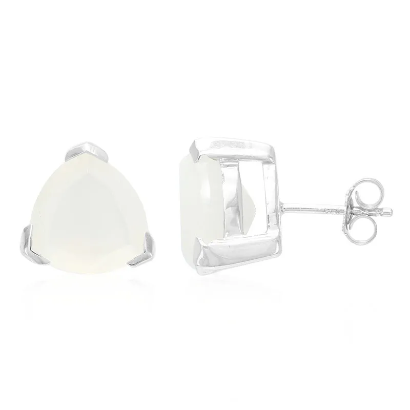 Orecchini in argento con Pietra di Luna Bianca