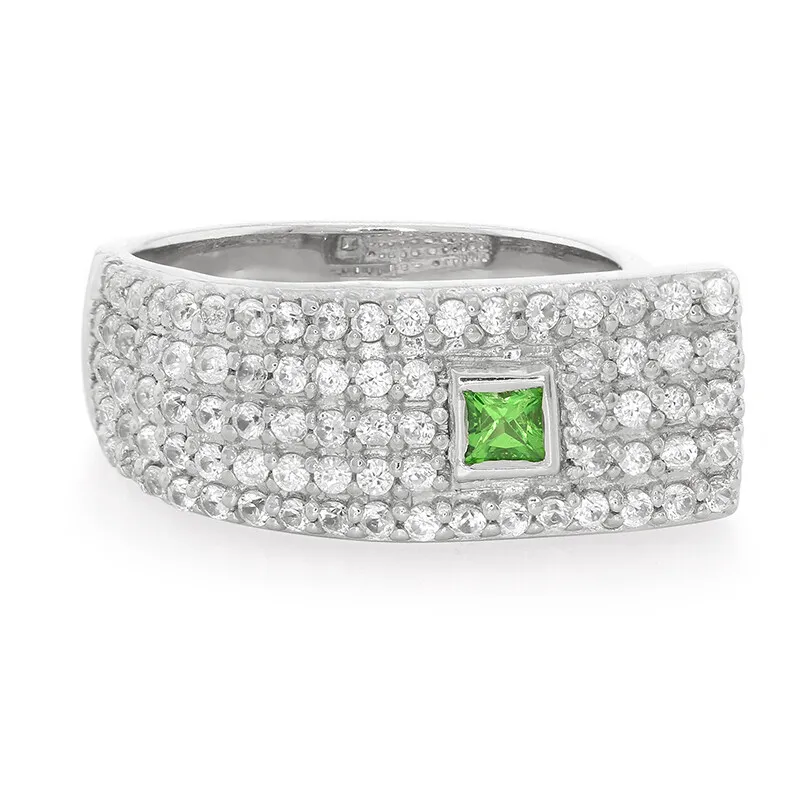 Anello in argento con Tsavorite