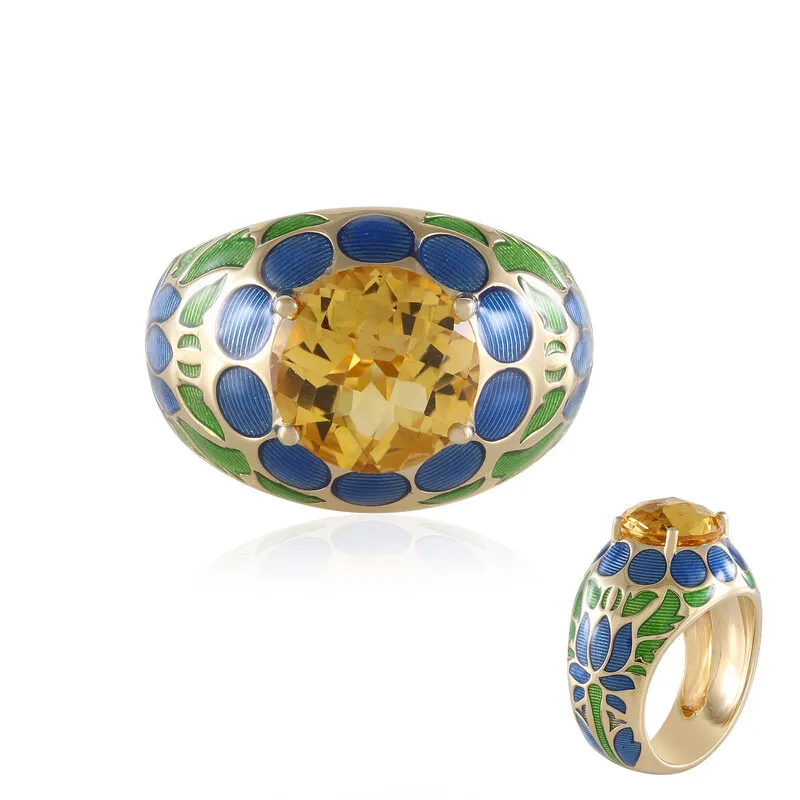 Anello in argento con Citrino (Adela Silber)