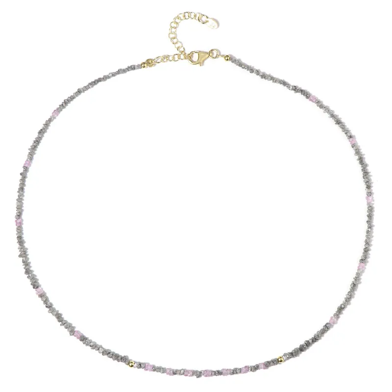 Collana in argento con Diamante Color Argento (Riya)