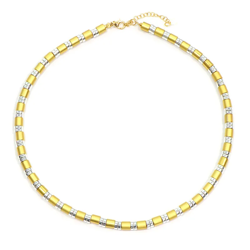 Collana in argento con Ematite Dorata