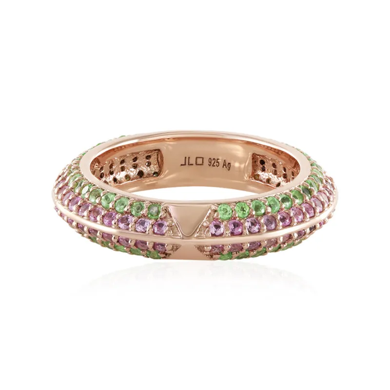 Anello in argento con Zaffiro Ceylon Rosa (Adela Silber)