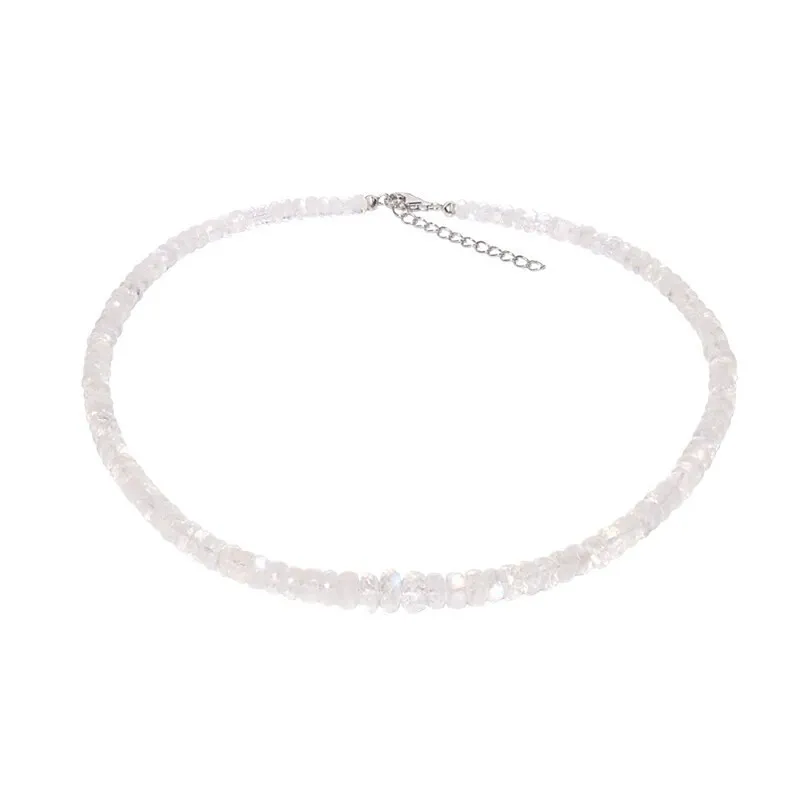 Collana in argento con Pietra di Luna Arcobaleno