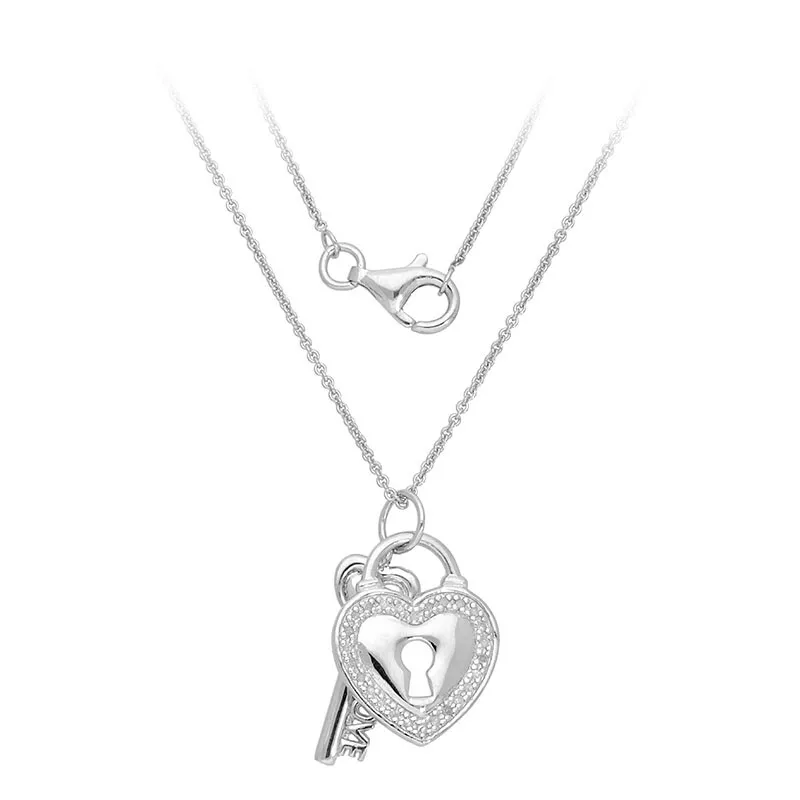 Collana in argento con Diamante PK (H)