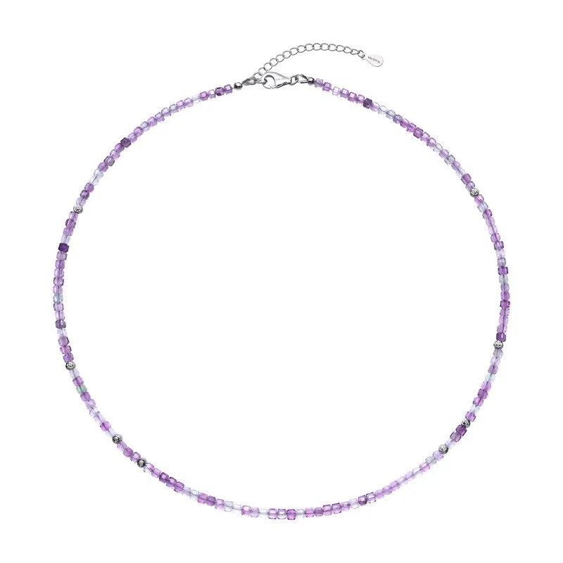Collana in argento con Fluorite Bicolore