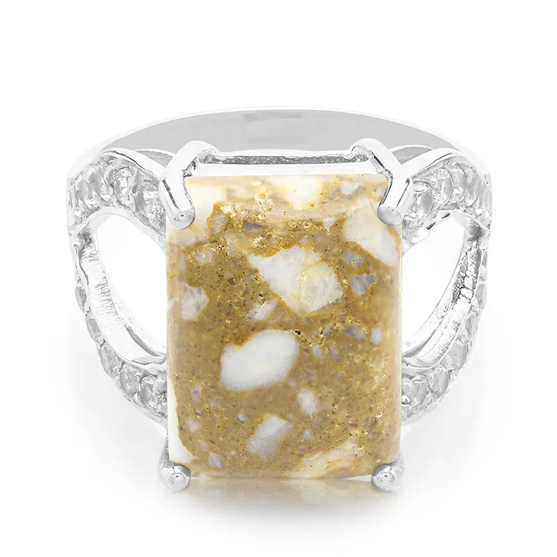 Anello da uomo in argento con Quarzo Dinosauro