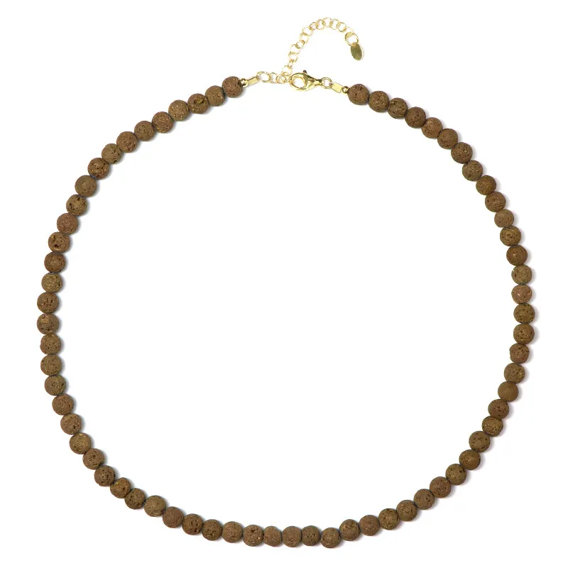 Collana in argento con Lava Cioccolato