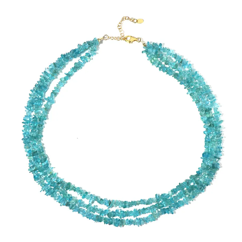 Collana in argento con Apatite Blu