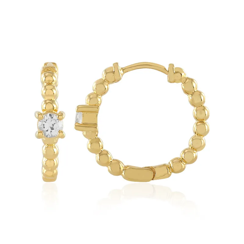 Orecchini in argento con Zaffiro Bianco (Adela Silber)